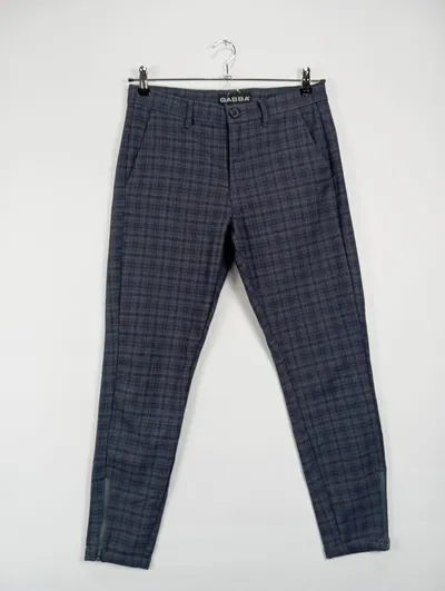 Gabba Herren Anzughose Business Kariert Grau Gr. 38 (W32/48/M)