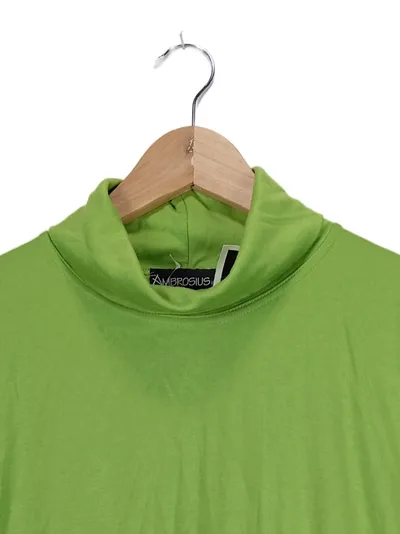 AMBROSIUS HEIM Damen Bluse Grün Basic Rollkragen Ärmellos Gr. 52/6XL