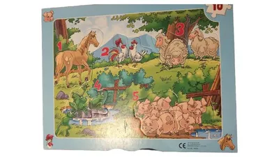 Ravensburger Steckpuzzle Bauernhof Zahlen 10 Teile Kinderpuzzle Lernpuzzle