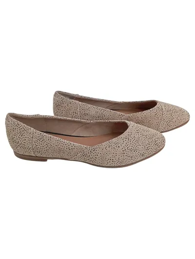 TOMS Damen Ballerinas Gr. 42 Beige Casual Punkte Slip-On