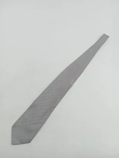 Breuninger Krawatte Herren Grau Seide Business 150cm lang 9cm breit