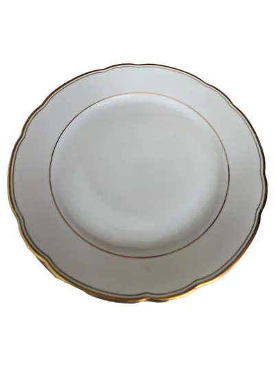 KAHLA Platzteller Porzellan Weiß Streifen Elegant 24 cm Festlich