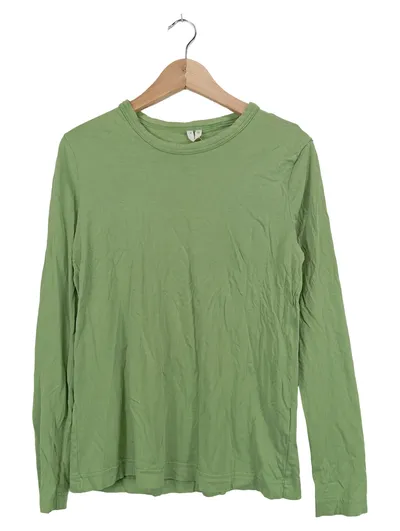 Arket Langarmshirt Herren Gr. M Grün Basic Baumwolle Rundhals