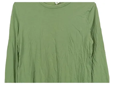 Arket Langarmshirt Herren Gr. M Grün Basic Baumwolle Rundhals