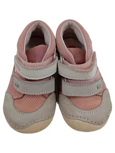 Elefanten Lauflernschuhe Sneaker Kinder Größe 20 Rosa Grau Leder Klettverschluss