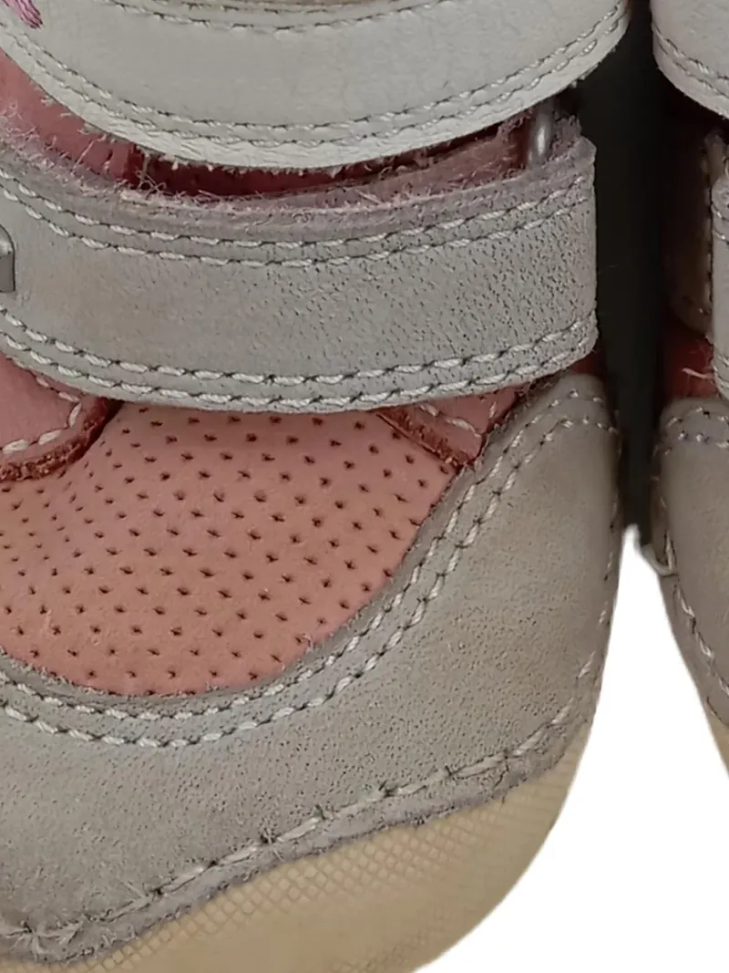 Elefanten Lauflernschuhe Sneaker Kinder Größe 20 Rosa Grau Leder Klettverschluss 4