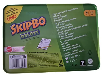 Mattel Games Skip-Bo Deluxe Kartenspiel Familienspiel Gesellschaftsspiel