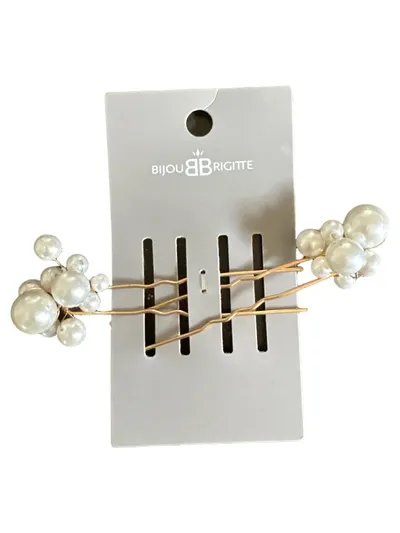 Bijou Brigitte Haarnadeln Damen Elegant Gold Perlen Haarschmuck 9cm