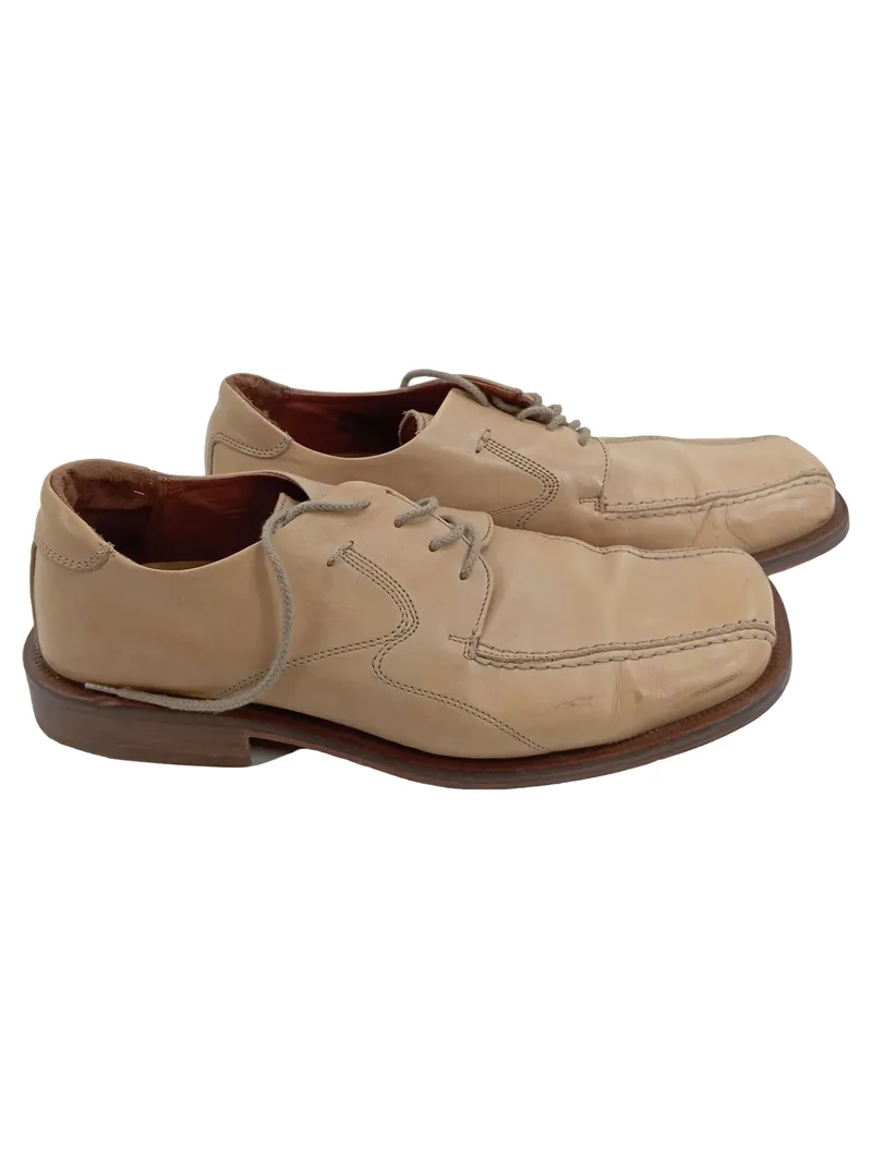 Borelli Herren Schnürschuhe Business Gr. 42 Beige Leder 1