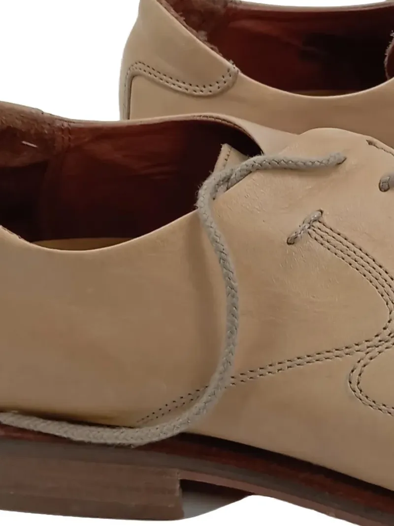 Borelli Herren Schnürschuhe Business Gr. 42 Beige Leder 3