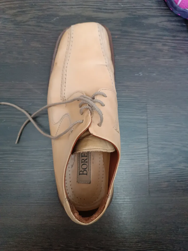 Borelli Herren Schnürschuhe Business Gr. 42 Beige Leder 4