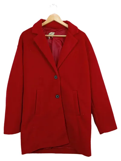 AMBER & JUNE Damen Klassischer Mantel Rot Gr. 38/M
