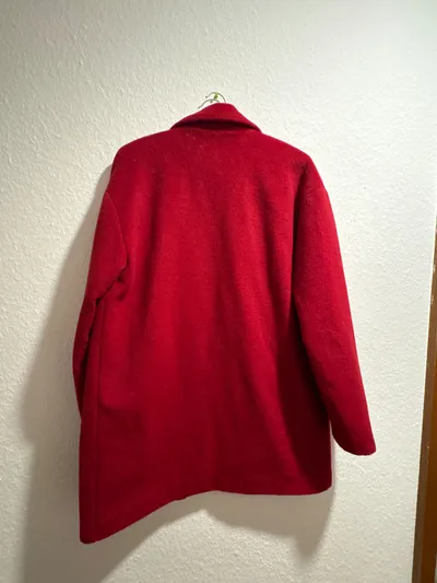 AMBER & JUNE Damen Klassischer Mantel Rot Gr. 38/M