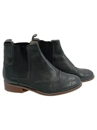 COX Chelsea Boots Herren Stiefelette Leder Gr. 39 Schwarz Klassisch Brogue 1