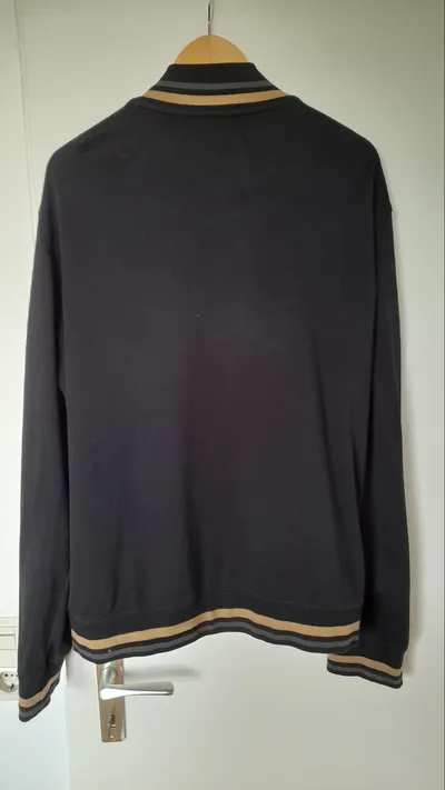 LANDS' END Herren Sweatjacke Baseball Jacke Blau Gr. XL Sportlich