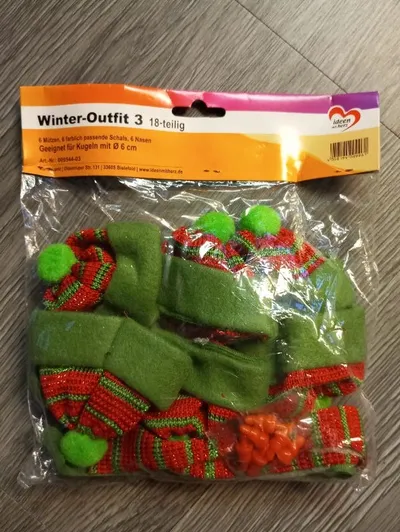 Ideen mit Herz Schneemann Bastelset Weihnachten Kreativ Set Grün Gestreift