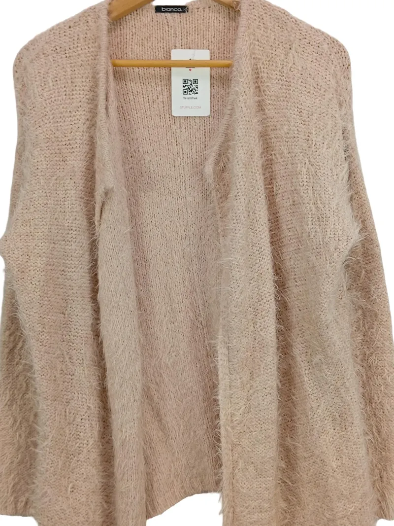 Bianca Strickjacke Damen Gr. 42 Rosa Casual Langarm Cardigan 2