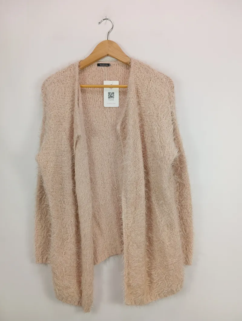 Bianca Strickjacke Damen Gr. 42 Rosa Casual Langarm Cardigan 3