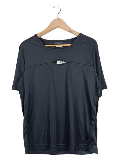 Woodpecker Damen Sport Shirt Kurzarm Uni Cut-Outs Schwarz Gr. XXL