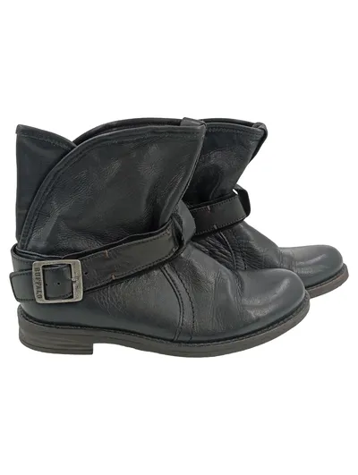 Buffalo Damen Stiefelette Schwarz Gr. 39 Casual Biker Boots