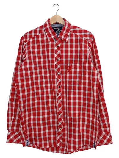 Marvelis Herren Business Hemd Kariert Mehrfarbig Gr. 48/M Baumwolle