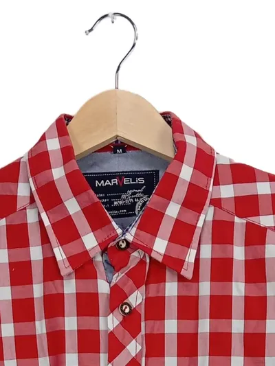 Marvelis Herren Business Hemd Kariert Mehrfarbig Gr. 48/M Baumwolle
