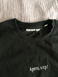 Bonjour Ben Herren T-Shirt Gr. M Schwarz 'Apero s.v.p.!' Casual 2