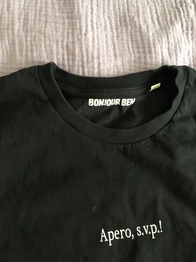 Bonjour Ben Herren T-Shirt Gr. M Schwarz 'Apero s.v.p.!' Casual