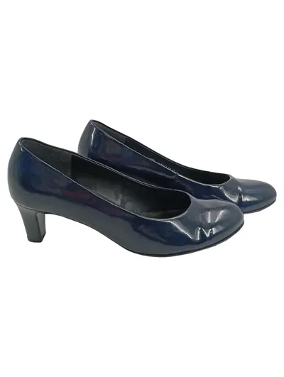 Gabor Damen Pumps Gr. 39 Blau Elegant Lack Optik