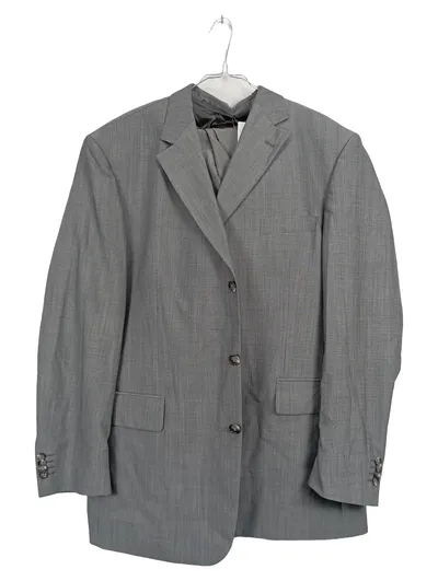Odermark Anzug Herren Business Grau Nadelstreifen Schurwolle Gr. 62/6XL