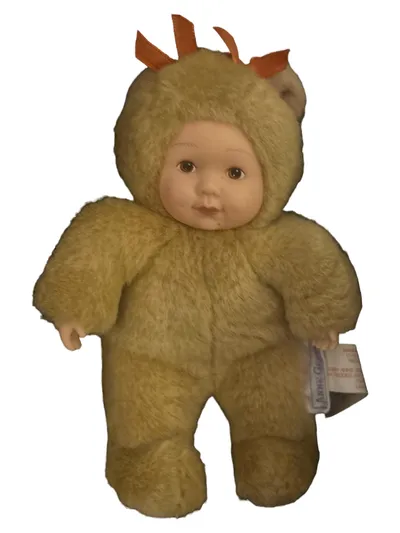 Anne Geddes Baby Kuscheltier Teddybär Plüschtier Beige Sammlerstück