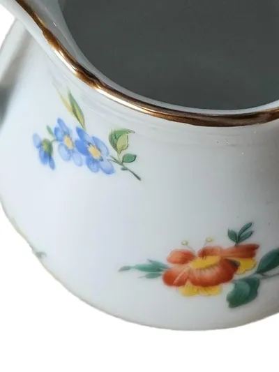 Hutschenreuther Sauciere Kännchen Blumenmuster Weiß Porzellan Klassisch 200ml