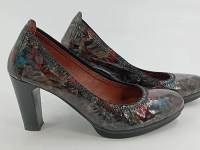 Hispanitas Damen Pumps Gr. 36.5 Mehrfarbig Elegant Blockabsatz