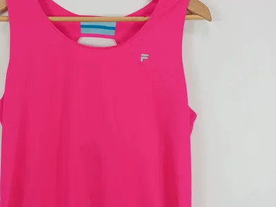 FILA Damen Sportshirt Tanktop Gr. 40 Pink Ärmellos Sport
