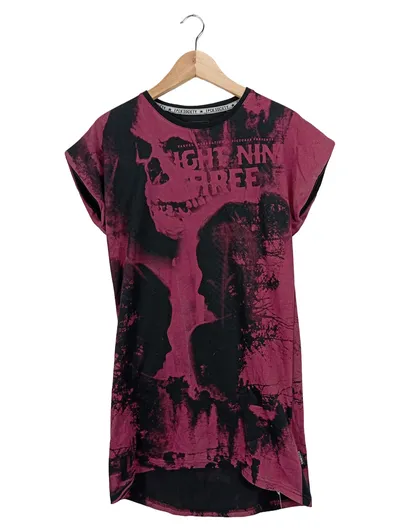 Yakuza Damen T-Shirt Rot Streetwear Gr. 36/S Grafisch
