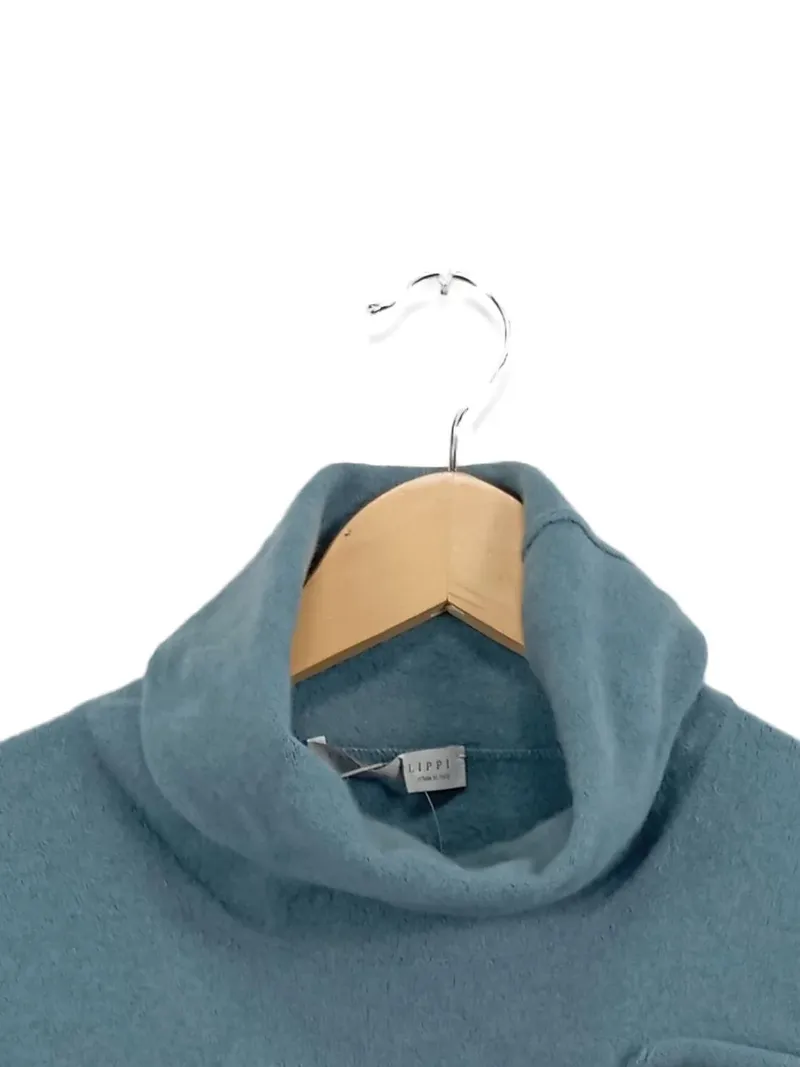 Fabiana Filippi Pullover Damen Rollkragen Elegant Blau Gr. 38/M Wolle 5
