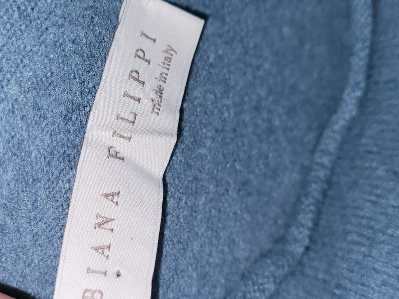 Fabiana Filippi Pullover Damen Rollkragen Elegant Blau Gr. 38/M Wolle 6
