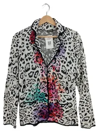 Gerry Weber Damen Blazer Animal Print Langarm Baumwolle Mehrfarbig Gr. 38 1