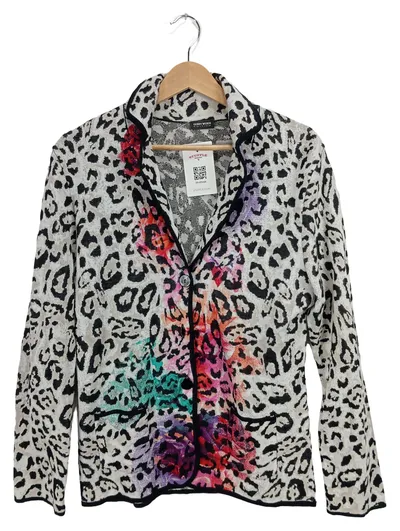 Gerry Weber Damen Blazer Animal Print Langarm Baumwolle Mehrfarbig Gr. 38