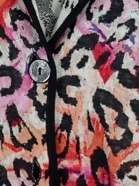 Gerry Weber Damen Blazer Animal Print Langarm Baumwolle Mehrfarbig Gr. 38 3