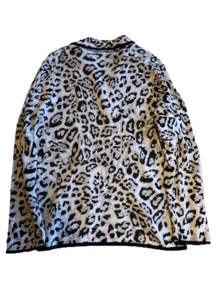 Gerry Weber Damen Blazer Animal Print Langarm Baumwolle Mehrfarbig Gr. 38 5