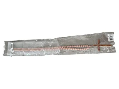 Sweet Deluxe Damen Halskette mit Anhänger Rosenkranz Kreuz Rosa Romantisch