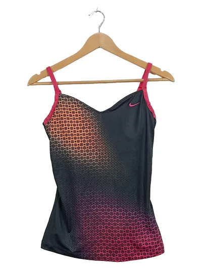 Nike Dri-Fit Damen Sport Top S Grau Farbverlauf Polyester Ärmellos