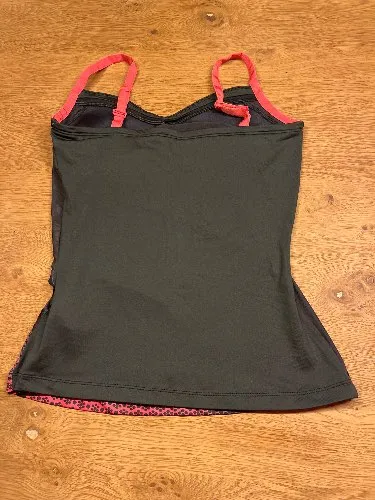 Nike Dri-Fit Damen Sport Top S Grau Farbverlauf Polyester Ärmellos