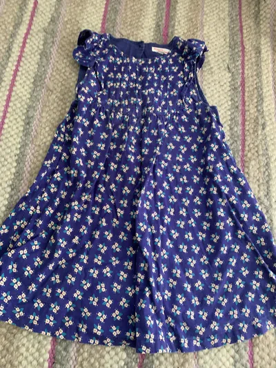 Du Pareil Au Même Mädchen Sommerkleid Gr. 110 Blau Blumenmuster Feminin