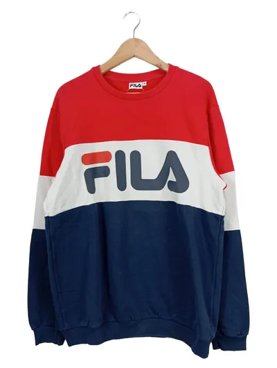 FILA Herren Sweatshirt Logo-Print Sportlich Mehrfarbig Gr. M (48)