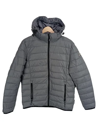 Lizzard Herren Steppjacke Gr. 36/S Grau Kapuze Winterjacke Outdoor