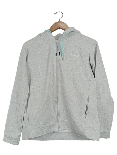 Bench Damen Kapuzenjacke Sweatjacke Grau Gr. 36/S Casual