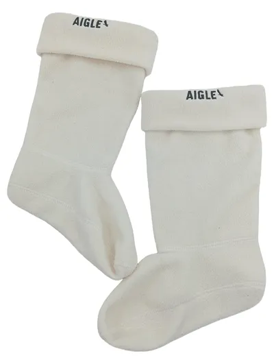 Aigle Fleece Stiefelstrümpfe Einheitsgröße Beige Outdoor Warm