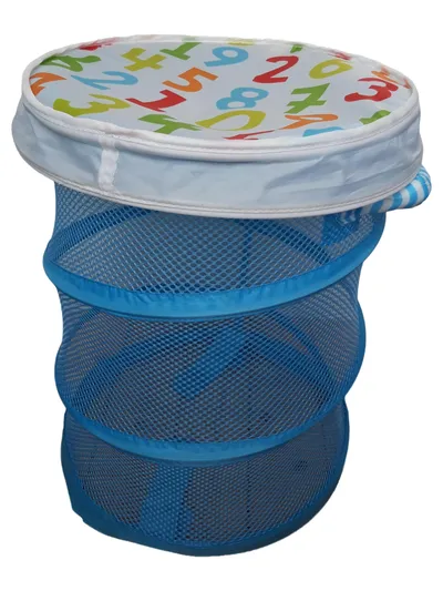 IKEA Wäschekorb Zahlenmotiv Blau Faltbar Kinderzimmer Wäschetonne